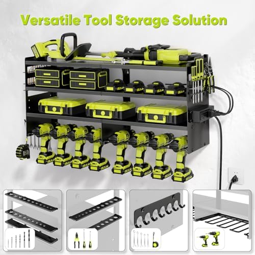 Stop Hunting for the Charged Drill — Wall-Mount Your Power T — close-up of key features and build quality