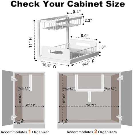 REALINN under sink organizer — alternate angle