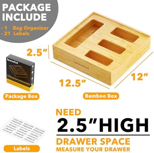 Additional product detail from the SpaceAid bag organizer listing