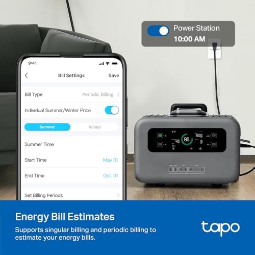 Tapo P115 Smart Plug — close-up of key features and build quality