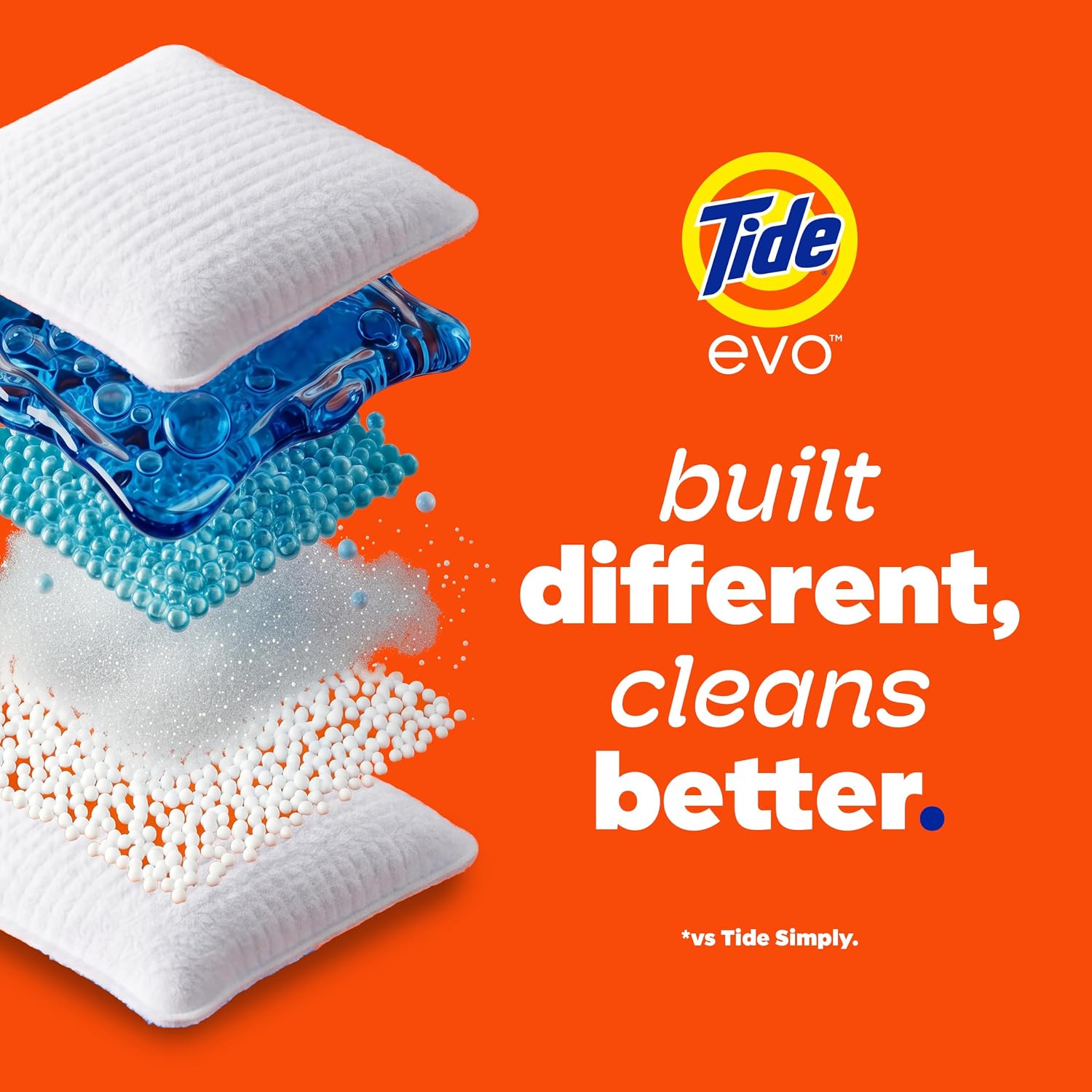 Tide evo laundry tiles — alternate product angle