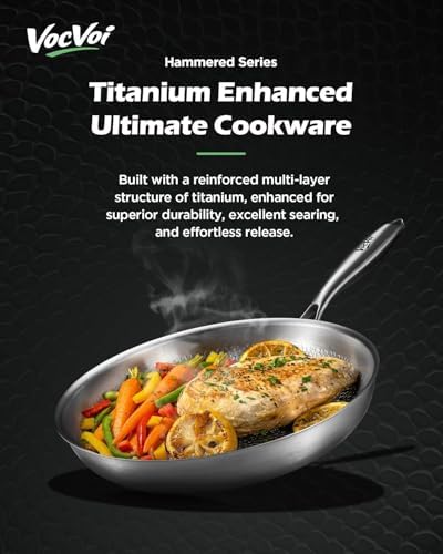 VocVoi titanium pan listing detail showing cookware profile and finish