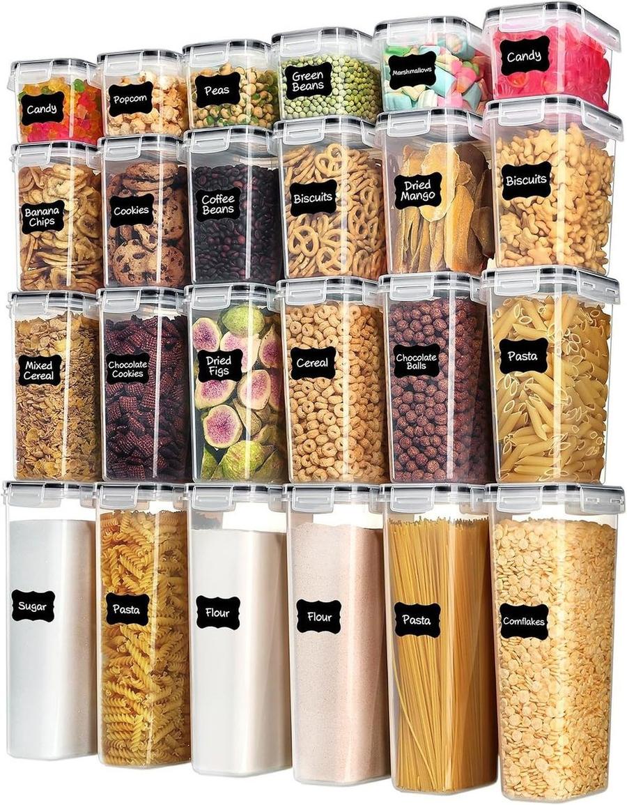 Vtopmart 24-piece airtight food storage containers with black lids product photo